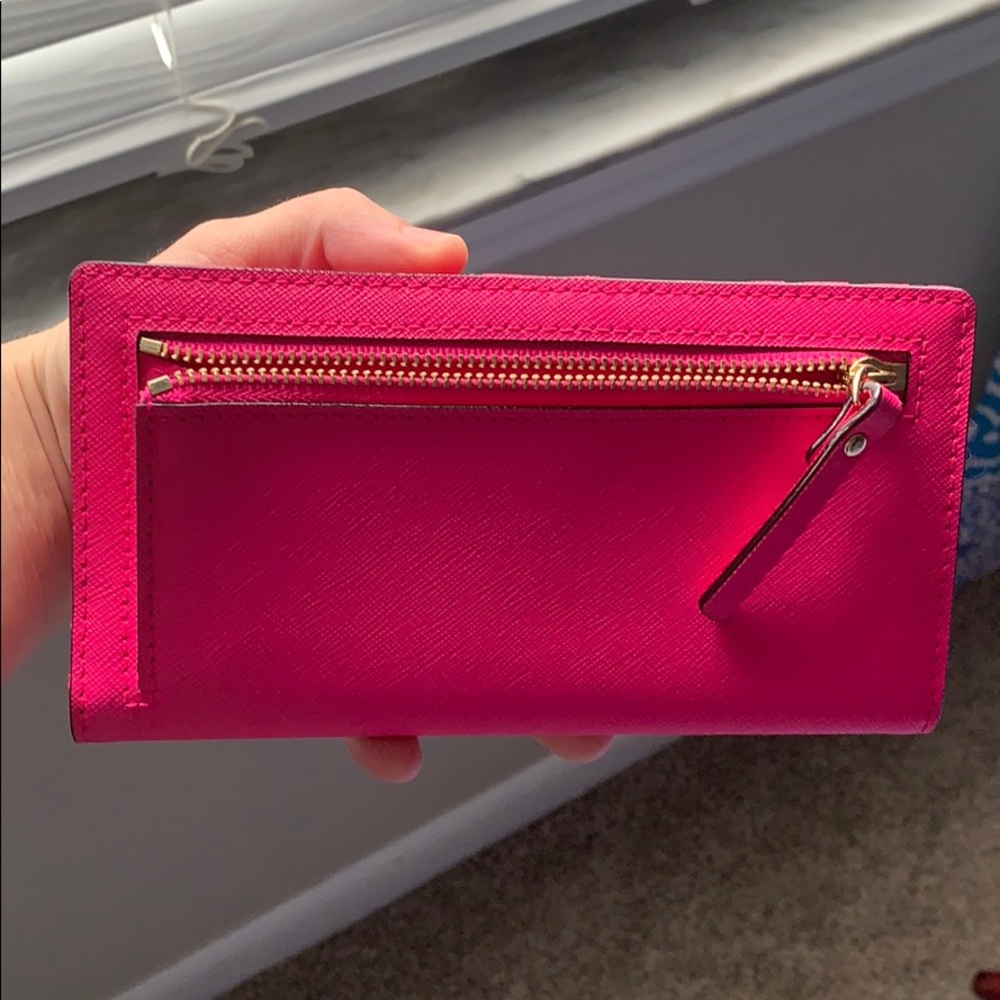 Kate Spade hot pink wallet - Picture 2 of 5